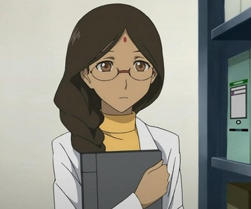  Mina Kandaswamy from Darker Than BLACK. [Same eye color, skin color, hair color and length, and I even wear glasses.]