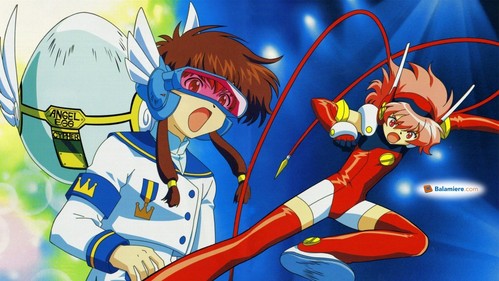 It may be a stretch to call it a sports anime, but Angelic Layer has all the trappings of one. Students compete in a fighting tournament with "dolls" that they created and are able to control with their minds. Its a nice tampil with action where nobody really gets hurt.