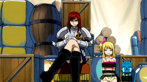  I would save Erza and then Erza could save Lucy!