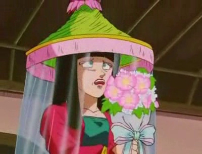  Trunks (Dragonball GT) Ep 7 trunks who was dressed like a bride.........to save the earth.....he heh eh eh