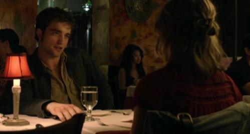  my handsome Robert in a restaurant in a scene from Remember Me<3