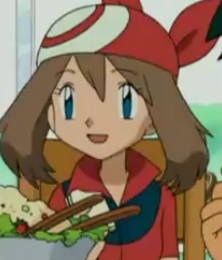  Haruka-chan ("May" in the english dub) in Pokemon really likes Еда in general,think especially Ramen,but I can't seem to remember this clearly..was mentioned in the Battle Frontier episodes and again in her reappearance in the Sino when Rocket Gang took all the Еда :p Hopefully this counts!