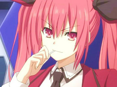 Again with Kotori Itsuka from Date A Live. Both her hair and eyes are the same color, reddish-pink.