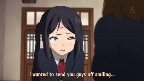  Azusa finally crying in one of the last episodes of K-On!