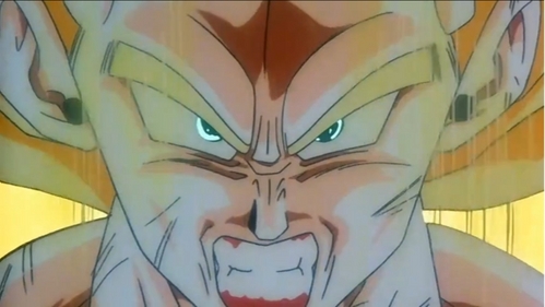  孫 悟空 in Dragon Ball Z: Super Android 13. He looks so angry he could blow up the universe