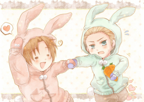  Germany and Italy from 黑塔利亚 in Bunny outfits They are soo kawii ;3