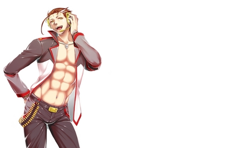  My アイコン is of Vocaloid Big Al and I chose it because I think he's cool and he looks hot in this picture XP
