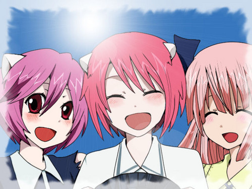  The girls from Elfen Lied.