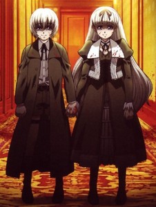  Hansel and Gretel from Black Lagoon. Creepy picture, I know. But I amor these twins so much.