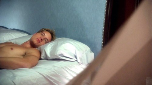 my hottie in a scene from "Committed", slowly awakening from the activities of the Назад night <33333