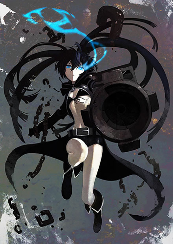  Black★Rock Shooter has scars on her midriff.