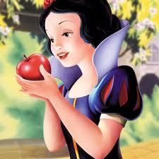 Snow White.
we had so many things in common. The color of her hair and her big brown eyes were the same as mine. The difference is that, I only have a fair skin, not  white snow as hers and I don't like apples