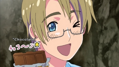  America from Hetalia I want some of that chocolat :(