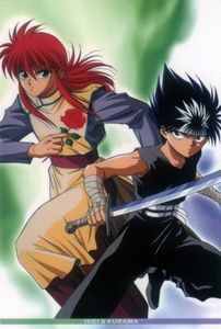  My お気に入り Colors（色） are (Tuskin) Red and Black so here are Kurama and Hiei from Yu Yu Hakusho!