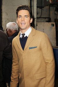 Matt Bomer in a light brown coat :)