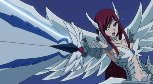  My favourite character is Erza Scarlet from Fairy Tail :) She is pretty, kind and cool, amor her!!