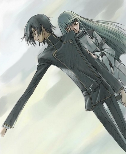  Lelouch Vi Britannia x C.C from Code Geass: Lelouch of the Rebellion R1and 2. I didnt have a better picture