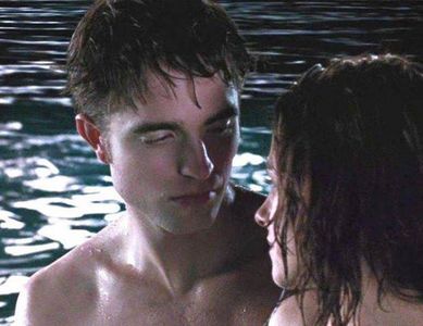  my gorgeous baby in a scene from BD part 1 where his character Edward is looking at at his beautiful wife Bella,played द्वारा the beautiful Kristen Stewart<3<3<3
