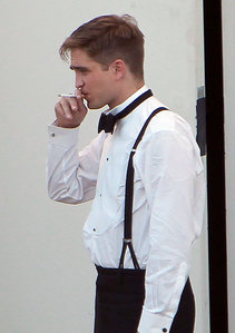  my smoking hot baby on the set of Water for Elephants smoking a cigarette<3