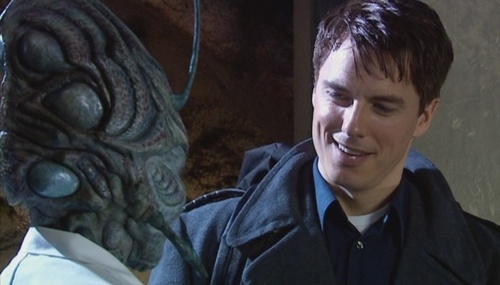  Captain Jack Harkness being mischievous and flirting with an alien!