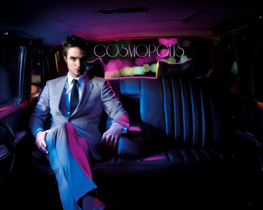  my handsome baby in the back sede, sedile of a limo,in a promo for his movie,Cosmopolis<3