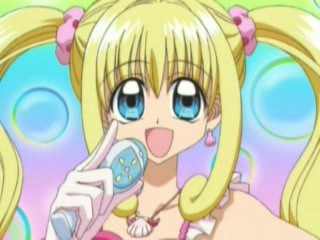 Luchia's (Mermaid Melody) eyes cover quite a lot of her face.