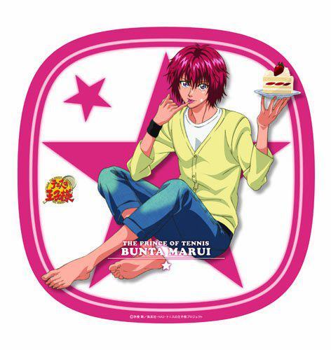 Marui Bunta from Prince of Tennis eating a strawberry cake...