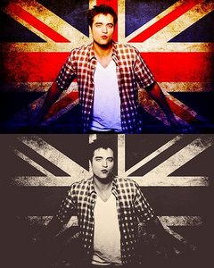  my British babe with his country flag<3