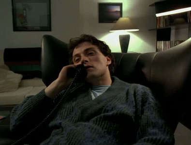  Young creepy Rufus on the phone. I wasn't born at this time so I hope he wasn't planing anything creepy either! D=