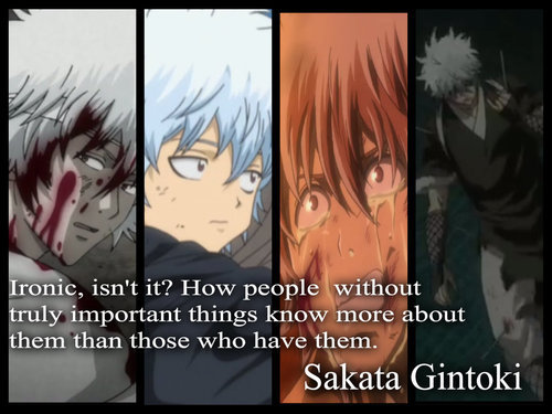  Gintoki Sakata will forever be my inayopendelewa character!!! X3 No one else can come close, he is just EPIC XD Now bila mpangilio quote from him