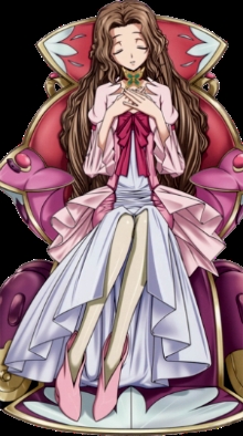 Nunnally from Code Geass she's "blind" and can't walk :P