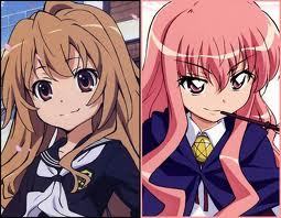 Taiga(Toradora) and Louise(Zero no Tsukaima) - both tsundere , both voiced por Rie Kugimiya