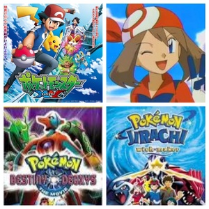  Pokemon :) now up to Season 17! चोटी, शीर्ष left: Japanese poster for upcoming Season 18 चोटी, शीर्ष right: May from an older season The bottom pictures are the DVD covers of 2 of the movies. There are way और than 2 फिल्में -_-