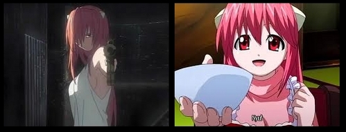 Lucy/Nyu from Elfen Lied is all three of these things ^-^