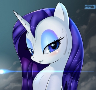 Well I'm a pony addict in an advanced stage. I have about 6000 pony pics on my computer. Here, have some Awesome Rarity! :)