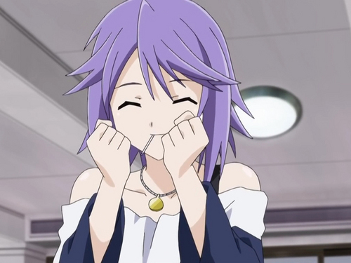  My hair used to be to my neck (like mizore here), but now it's to my ears. I'm a girl. ._____.
