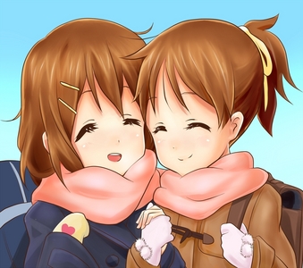  Yui and Ui from K-on They look like twins when they both let their hair down