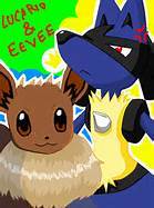  Lucario and Eevee