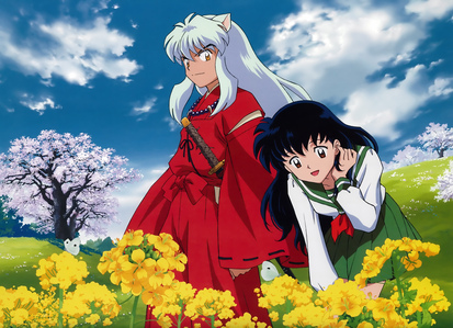  u could try Inuyasha, it's got most of what you're looking for.(swords, action, comedy and romance)