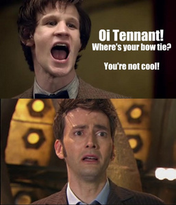 I personally loved David Tennant as the Doctor. I think that his most memorable thing was His 'WHAAT?!' '. Smith and Eccleston where both good in there own ways. Smith made me laugh, Eccleston was the more serious one, but Tennant is my all time favorite Doctor (besides Tom Baker, the 4th doctor) X3

(pic not mine)