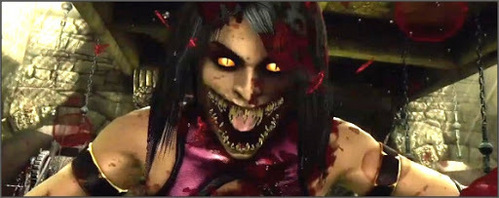 Can't have Kitana without her psychotic clone, Mileena.
