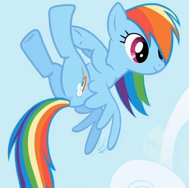  My Little Pony. Specifically arco iris, arco-íris Dash. <3