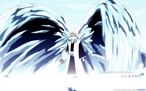  Toshiro Hitsugaya (Bleach) toshiro will get the wings of ice when he is in his bankai state.......he can fly.........its awesome.................he he eh eh