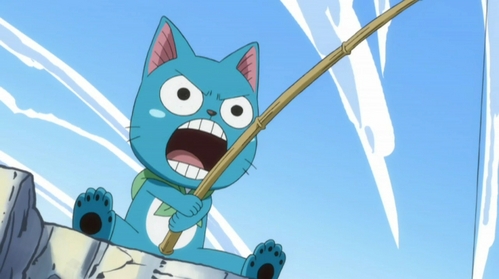  HAPPY FROM FAIRY TAIL!!!!!!!!!! he is sooooo cute! and FUNNY!!