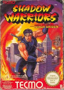  Shadow Warriors, also known as Ninja Gaiden in North America. That game was very very difficult, almost impossible to beat, with regenerating enemies and tough jumps, also, when 당신 get hit, 당신 jump backwards.