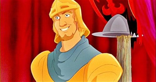 You do! Also like a fresher-faced version of Phoebus from Hunchback =)