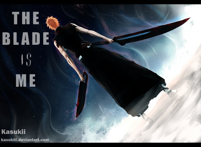  Ichigo and his two blades. Now instead of only a fraction of his power he finally has it all. :3