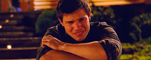  Taylor Lautner looking sad in this scene from BD part 1.I just wanna give him a hug<3