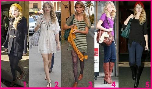 5 different casual outfits in 1 pic.I'd love to raid her closet