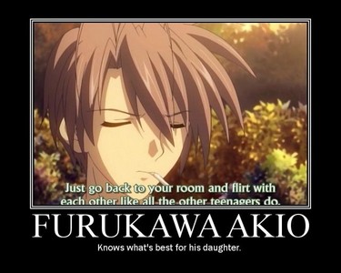 Akio Furukawa from Clannad! the greatest father ever! And of course my mom would be Sanae Furukawa 